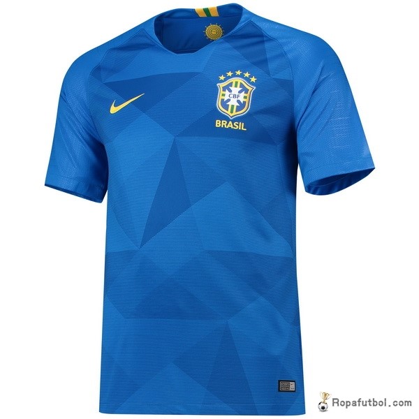 Tailandia Camiseta Brasil Replica Segunda 2018 Azul